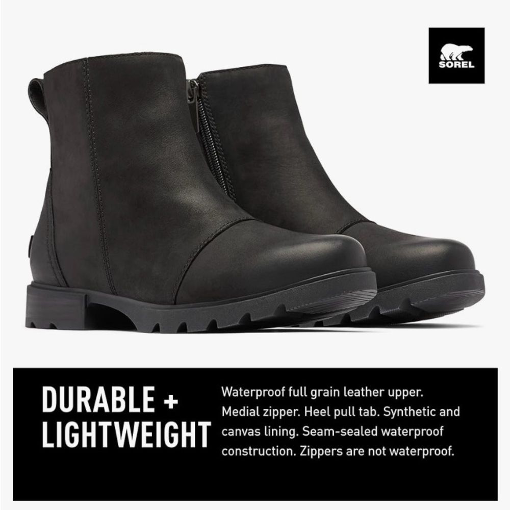 SOREL Emelie Zip Up Waterproof Boots - Picture 7 of 9
